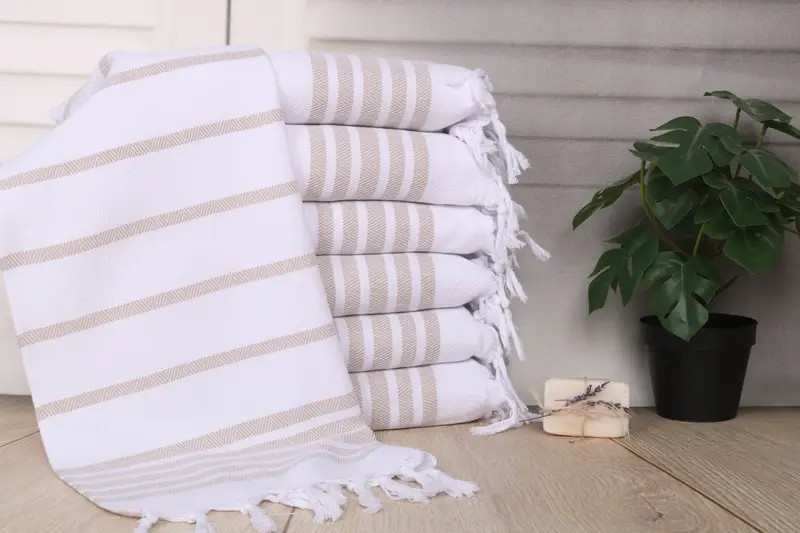 Beach Wedding Favor, 36x24 Cotton Herringbone Towel, Wedding Gift, Holiday Towel, Spa Gift, Bathroom Towels, Housewarming Gift, Turkish Tea Towel - 1
