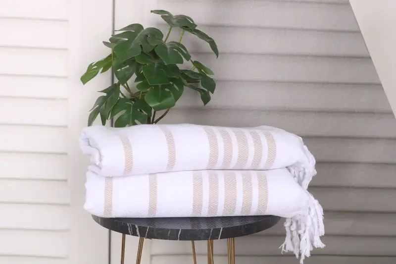 Beach Wedding Favor, 36x24 Cotton Herringbone Towel, Wedding Gift, Holiday Towel, Spa Gift, Bathroom Towels, Housewarming Gift, Turkish Tea Towel - 3