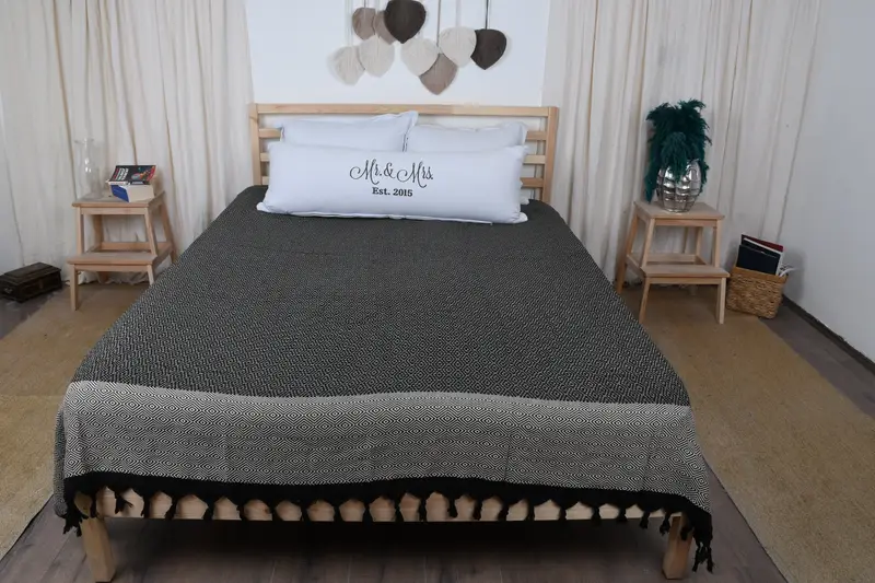 Housewarming Gift, 100x80 Cotton Diamond Towel, Christmas Gift, Valentine Day Gift For Her, Gift For The Home Decor, Bedspread, Personalized Gifts - 6
