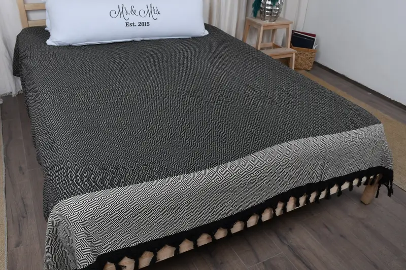 Housewarming Gift, 100x80 Cotton Diamond Towel, Christmas Gift, Valentine Day Gift For Her, Gift For The Home Decor, Bedspread, Personalized Gifts - 7