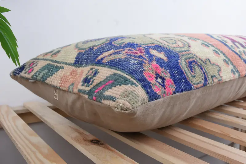 Accent Pillow, Vintage Pillow, Kilim Pillow Cover, Pillow Cover, Boho Pillow, Wool Kilim Pillow Cushion Cover, 16x48 Red Cushion Case - 6