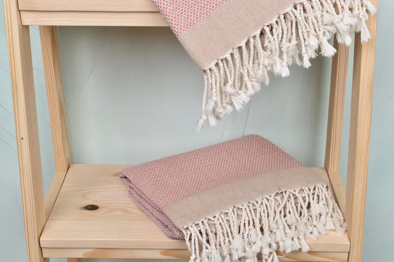 Handmade Gift, Monogram Beach Towel, 64x40 Cotton Diamond Towel, Organic Turkish towel, Personalized Gift For Her, Personalized Turkish Beach Towel - 4