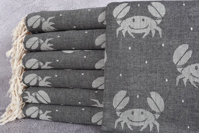 Bachelor Towel, Absorbent towel, Personalised Gift, Gym Towel, 68x40 Cotton Crab Design Towel, Bachelorette Party Gifts, Beach Towel Bulk - 1