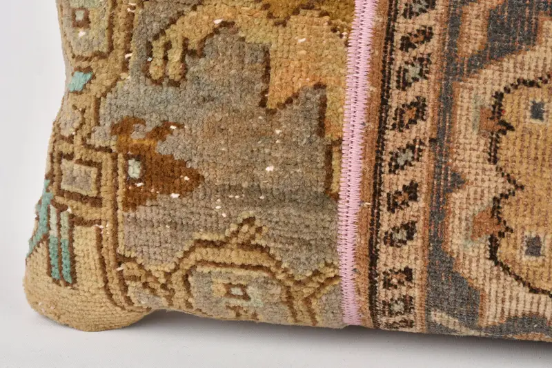 Pillow for Sofa, Oriental Pillow Sham, Cushion Case, 12x36 Brown Pillow, Natural Pillow Case, Handmade Kilim Cushion, Pillow for Couch - 4
