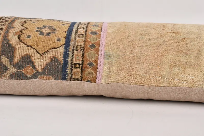 Pillow for Sofa, Oriental Pillow Sham, Cushion Case, 12x36 Brown Pillow, Natural Pillow Case, Handmade Kilim Cushion, Pillow for Couch - 5