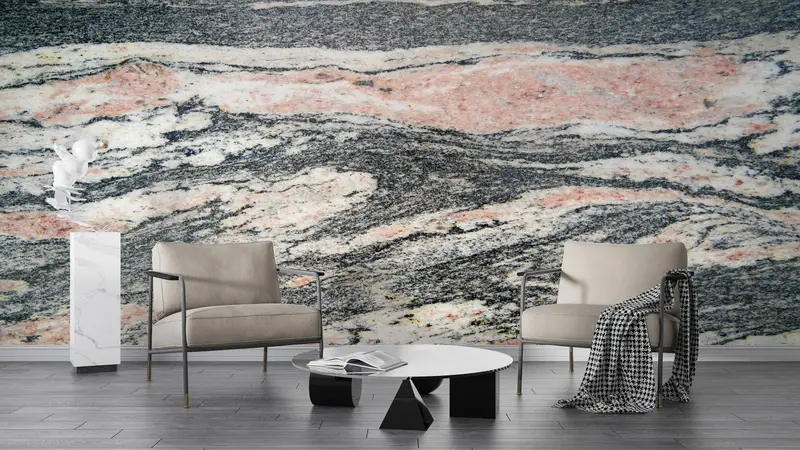Gray And Pink Marble Wallpaper, Wall Paper, Wall Paper Peel And Stick, Pink Wall Print, Do It Yourself, Modern Mural, Alcohol Ink Wall Decor - 5
