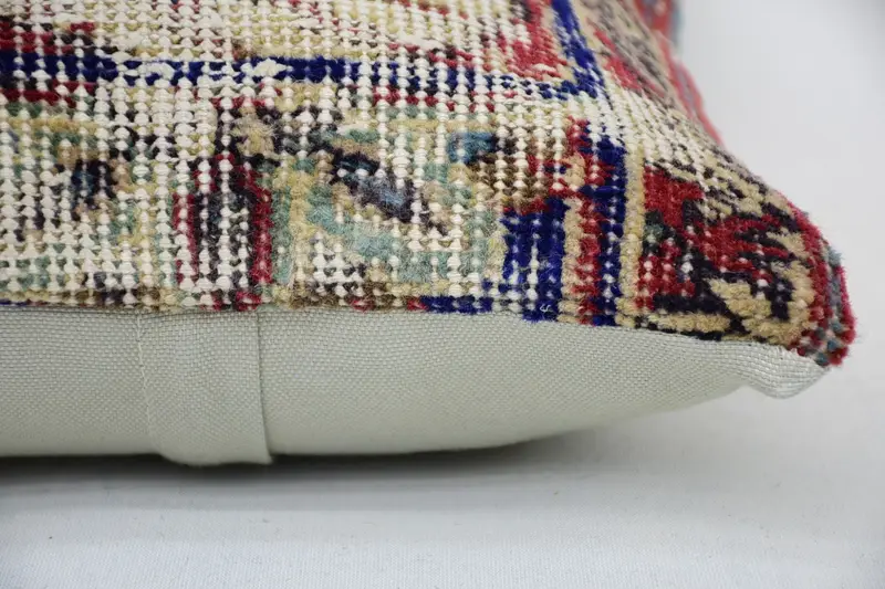 Turkish Pillow, Decorative Cushion, Boho Pillow, Cushion Cover, 12x12 Red Pillow, Turkish Rugs Pillow Case, Vintage Kilim Pillow - 4