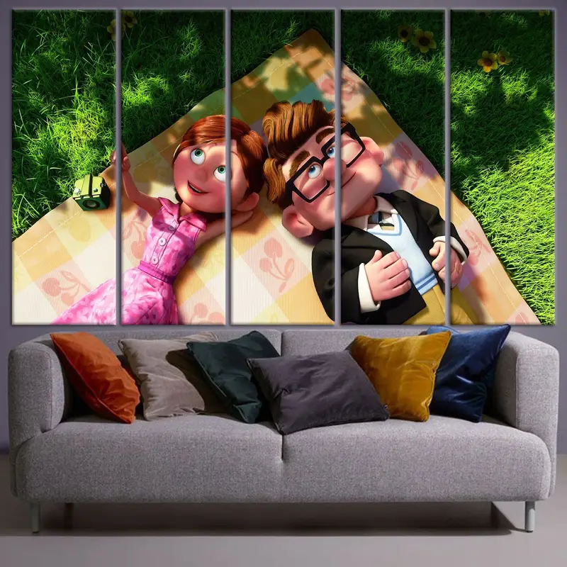 Carl and Ellie、Up Movie Poster、Valentine Love Gift、Up Movie Wall Art、Up Movie Canvas、Cartoon Wall Art、Up Movie Print、Carl Fredricksen - 3