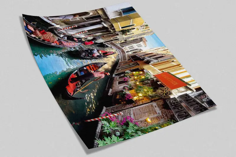 Venice Boat Wall Mural, Venice Landscape Paper Craft, Italy City and Venive Boat Landscape Paper Art, View Wall Decor, Do It Yourself, - 4