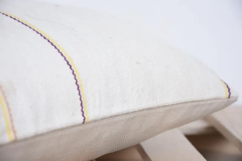 Boho Pillow Sham Cover, Ethnical Kilim Rug Pillow, Outdoor Patio Pillow, Cushion, 10x20 White Pillow Case, Home Decor Pillow - 7