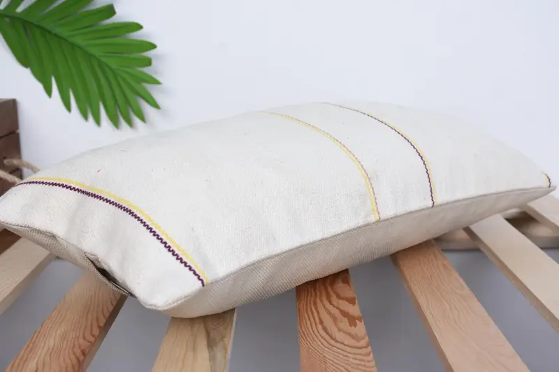 Boho Pillow Sham Cover, Ethnical Kilim Rug Pillow, Outdoor Patio Pillow, Cushion, 10x20 White Pillow Case, Home Decor Pillow - 6