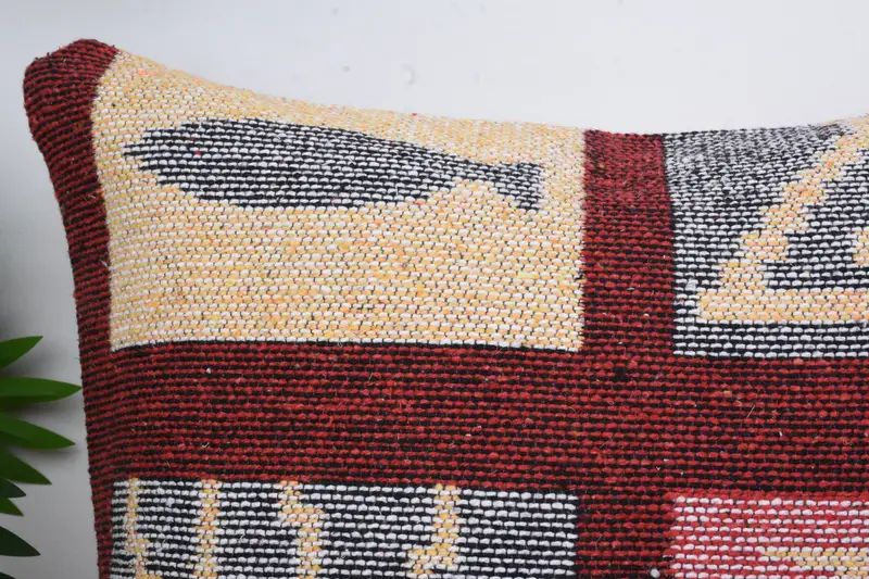 Muted Pillow Cover, Bright Pillow Sham, Cushion Case, Ethnical Kilim Rug Pillow, 20x20 Blue Cushion, Turkish Pillow, Vintage Kilim Throw Pillow - 2