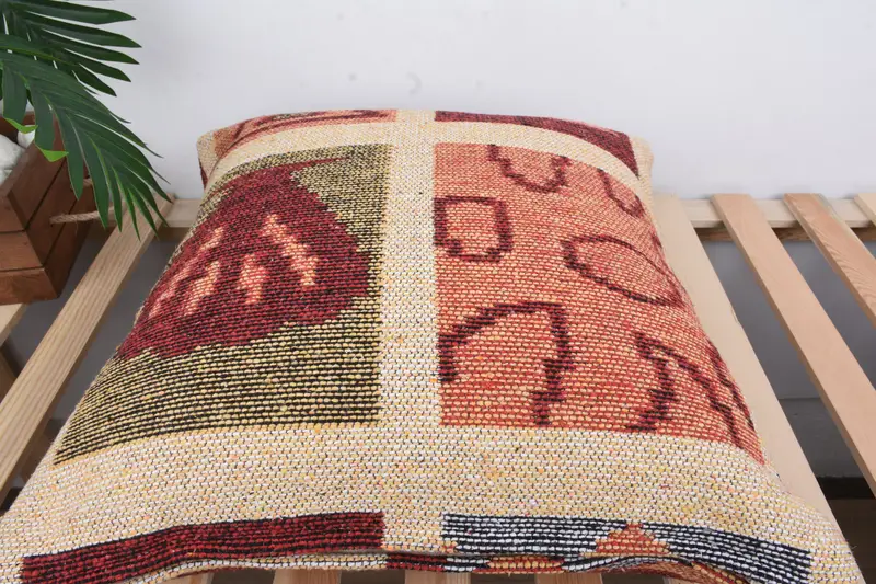 Muted Pillow Cover, Bright Pillow Sham, Cushion Case, Ethnical Kilim Rug Pillow, 20x20 Blue Cushion, Turkish Pillow, Vintage Kilim Throw Pillow - 8
