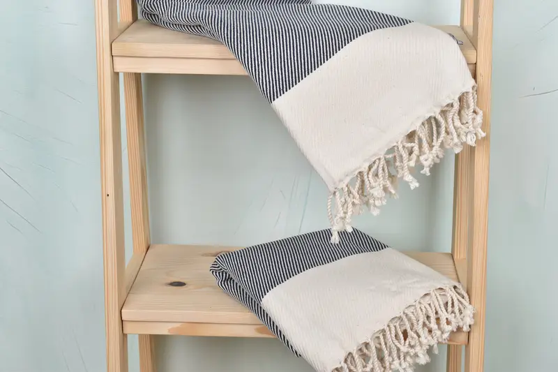Gym Towel, Wedding Day Gift For Bride, 70x40 Cotton Striped Towel, Bridesmaid Gift Towel, Large Turkish Towel, Bachelorette Party Decorations - 5