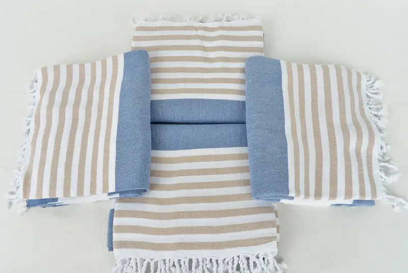 Peshtemal Towel, 70x40 Cotton Striped Towel, Custom Gift, Peshtemal Towel USA, Housewarming Gift, Grandma Gift, Gym Towel, Absorbent Turkish towel - 6