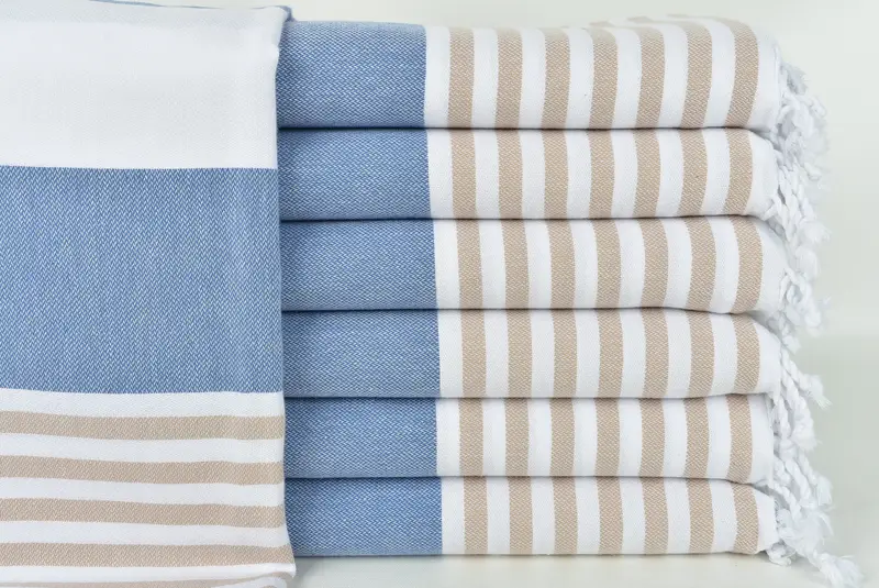 Peshtemal Towel, 70x40 Cotton Striped Towel, Custom Gift, Peshtemal Towel USA, Housewarming Gift, Grandma Gift, Gym Towel, Absorbent Turkish towel - 1