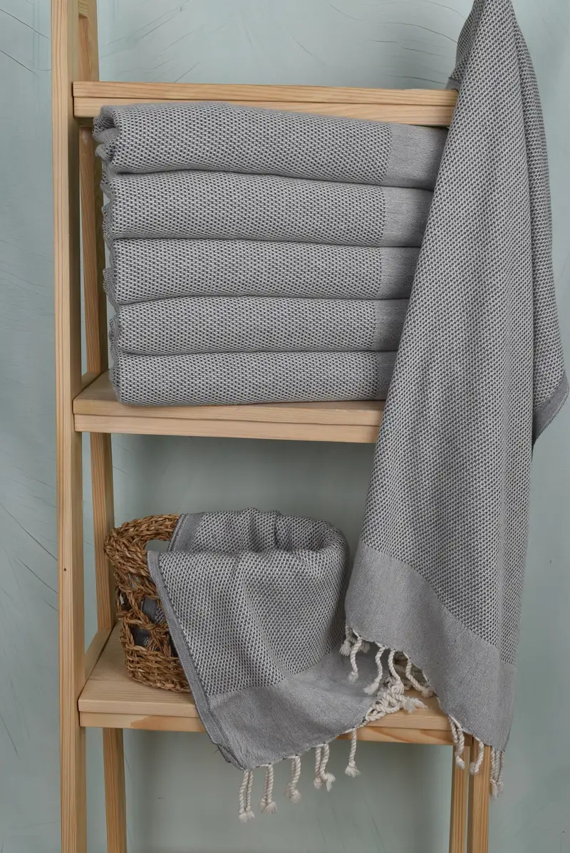 Bathroom Towels, Monogram Hand Towel, Guest Towel, Monogram Kitchen Towel, 44x24 Cotton Polka Dot Towel, Personalized Wedding Gift For Couple - 3