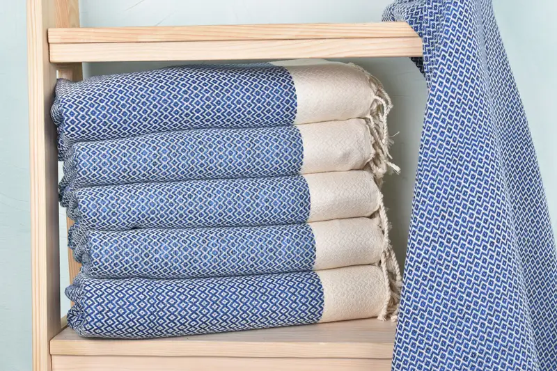 Wedding Gifts Towel, Bridesmaid Favors, Turkish Bath Towel Set, 76x36 Cotton Diamond Towel, Hammam towel, Wedding Gift, Turkish Beach Towel Monogram - 2