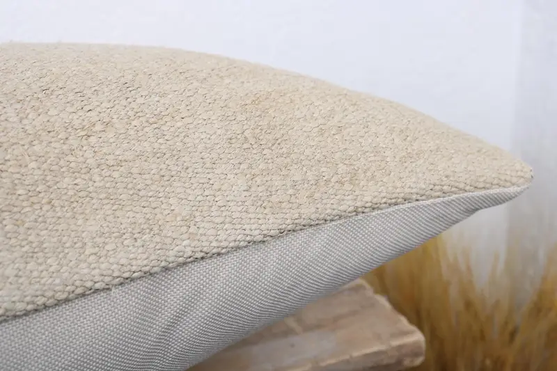 Ikat Cushion Cover, Bed Cushion, Boho Pillow Sham Cover, 16x24 Beige Cushion Cover, Pillow Cover, Bench Pillow, Throw Kilim Pillow, Vintage Pillow - 6