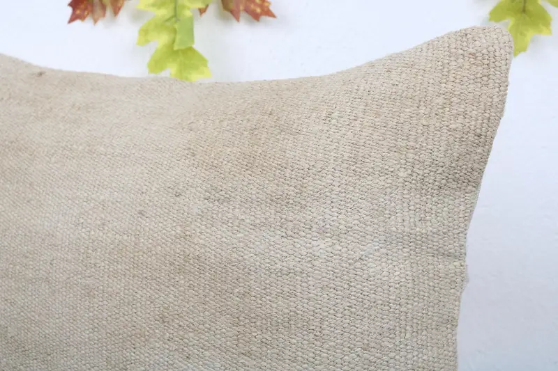 Ikat Cushion Cover, Bed Cushion, Boho Pillow Sham Cover, 16x24 Beige Cushion Cover, Pillow Cover, Bench Pillow, Throw Kilim Pillow, Vintage Pillow - 5