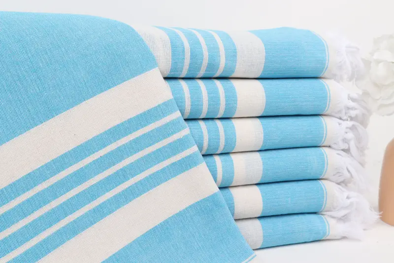 Turkish towel, Handmade Gift, 70x40 Cotton Striped Towel, Organic Cotton Towel, Miami Bachelorette Party Favors, Embroidery Towels, Absorbent towel - 1
