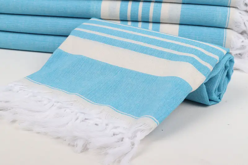 Turkish towel, Handmade Gift, 70x40 Cotton Striped Towel, Organic Cotton Towel, Miami Bachelorette Party Favors, Embroidery Towels, Absorbent towel - 4