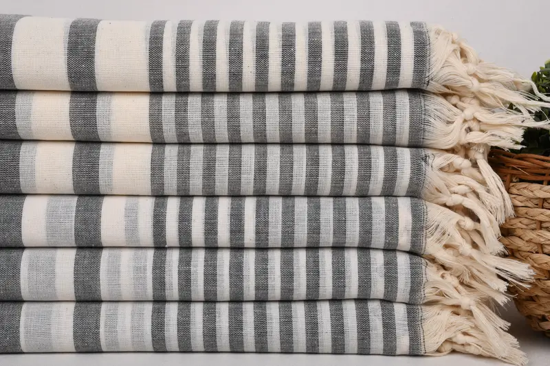 Monogram Towels, Quick-dry towel, Memorial Gift, Bachelorette Gifts, Beach Towel Monogram, 70x40 Cotton Striped Towel, Personalized Turkish Towel - 2