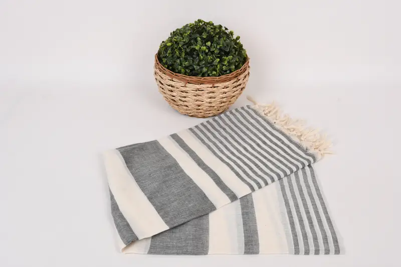 Monogram Towels, Quick-dry towel, Memorial Gift, Bachelorette Gifts, Beach Towel Monogram, 70x40 Cotton Striped Towel, Personalized Turkish Towel - 4
