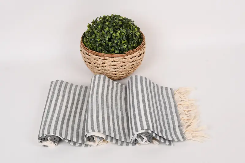 Monogram Towels, Quick-dry towel, Memorial Gift, Bachelorette Gifts, Beach Towel Monogram, 70x40 Cotton Striped Towel, Personalized Turkish Towel - 8