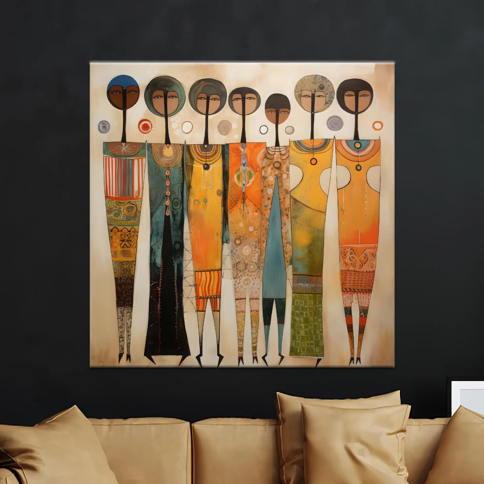 Abstract Boho Canvas: Surreal Minimal Art Print for Home - 1