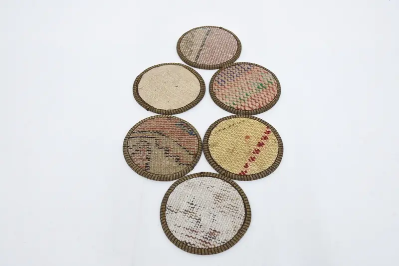 Brown Woven Ethnic Coaster, Durable and Stylish Table Pad