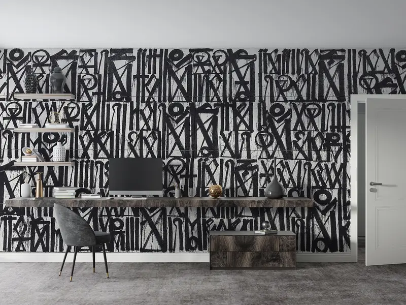 Retna, Abstract Wall Paper, Retna Wall Decor, American GraffitiGraffiti Wall Paper, American Street Wall Decor, - 8