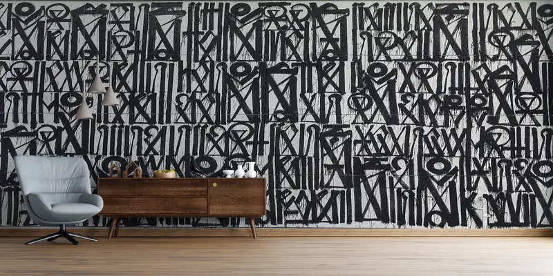 Retna, Abstract Wall Paper, Retna Wall Decor, American GraffitiGraffiti Wall Paper, American Street Wall Decor, - 2