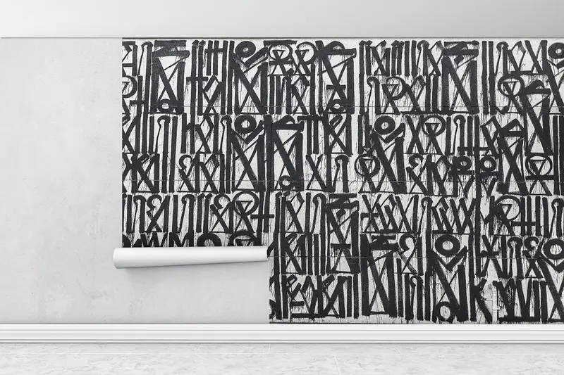 Retna, Abstract Wall Paper, Retna Wall Decor, American GraffitiGraffiti Wall Paper, American Street Wall Decor, - 1