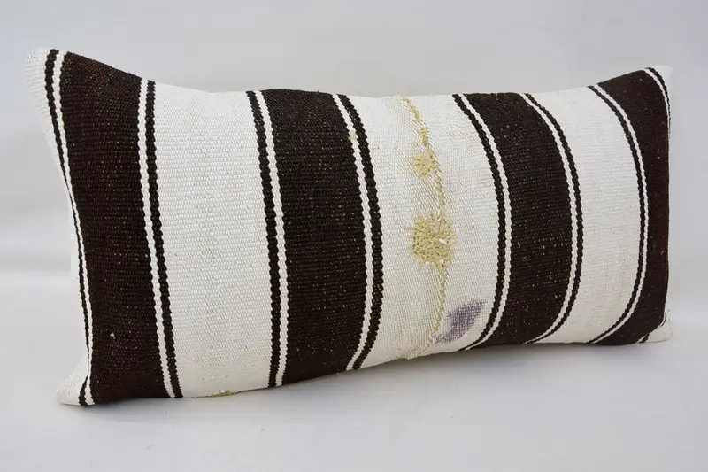 12x24 White Pillow, Seat Cushion Cover, Pillow for Couch, Bohemian Cushion Cushion, Home Decor Pillow, Pillow Sham, Handmade Kilim Cushion - 2