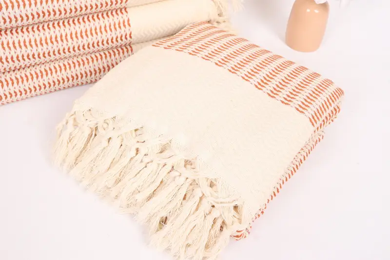 Beach Wedding Favor, Throw Blanket, Bachelorette Party Favors, 90x76 Cotton Diamond Towel, Woven Throw Blanket, Boyfriend Christmas Gift - 5