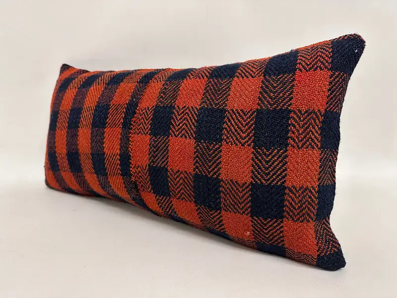 Interior Designer Pillow, Cushion Cover, Customized Cushion Case, Antique Pillows, 12x24 Orange Pillow, Boho Pillow, Outdoor Throw Cushion Case - 3