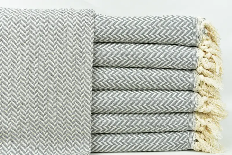 Wedding Favors, Hammam Towel USA, Housewarming Gift, Fouta towel, Best Friend Gift, 70x40 Cotton Chevron Towel, Personalized Wedding Gift For Couple - 1