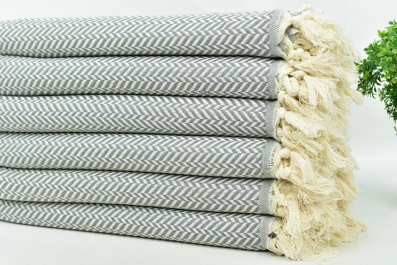 Wedding Favors, Hammam Towel USA, Housewarming Gift, Fouta towel, Best Friend Gift, 70x40 Cotton Chevron Towel, Personalized Wedding Gift For Couple - 3