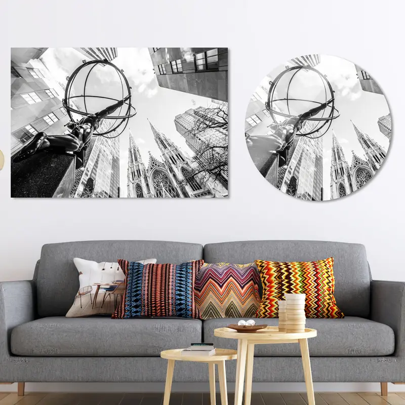 Zarif NYC Şehir Manzarası Kanvası: Canlı Kentsel Sanatsal Baskı