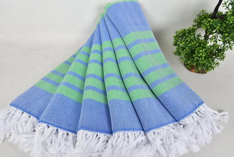 Organic Beach Towel, Gifts For Him, Embroidered Towel, Bachelorette Beach Towel, Organic Turkish towel, 68x36 Cotton Chevron Towel, Valentines Gift - 4