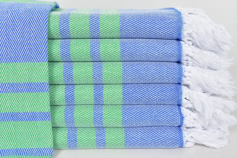 Organic Beach Towel, Gifts For Him, Embroidered Towel, Bachelorette Beach Towel, Organic Turkish towel, 68x36 Cotton Chevron Towel, Valentines Gift - 1