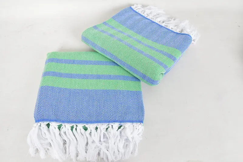 Organic Beach Towel, Gifts For Him, Embroidered Towel, Bachelorette Beach Towel, Organic Turkish towel, 68x36 Cotton Chevron Towel, Valentines Gift - 6