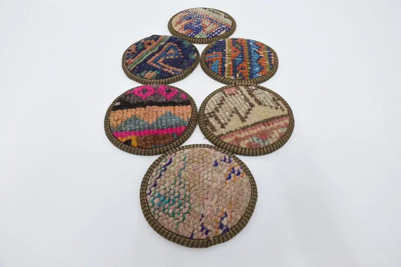 Blue and Orange Round Coaster, Durable and Stylish Drink Coaster