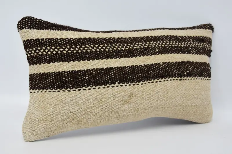 Home Decor Pillow, Antique Pillows, Accent Throw Pillow, Vintage Pillow, Pillow Sham, 8x16 Beige Cushion, Bolster Cushion Case - 3