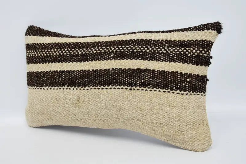 Home Decor Pillow, Antique Pillows, Accent Throw Pillow, Vintage Pillow, Pillow Sham, 8x16 Beige Cushion, Bolster Cushion Case - 4