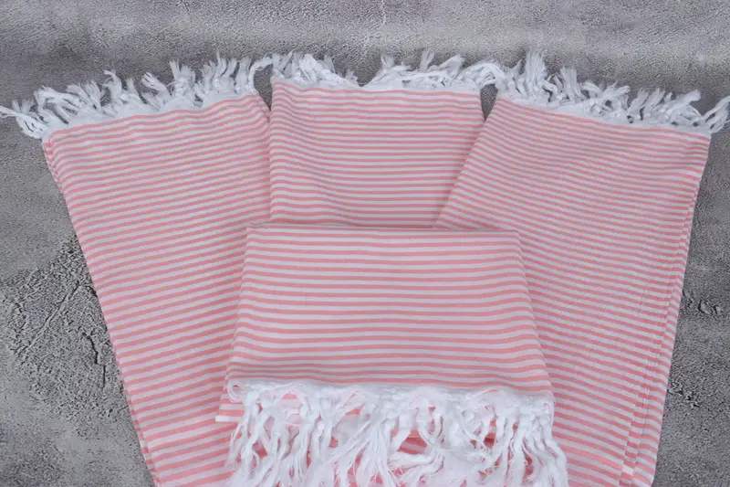 68x36 Cotton Striped Towel, Turkish beach towel, Absorbent Turkish peshtemal towel for beach use, Bridal Gifts, Best Beach Towel, Bridal Shower Gift - 4