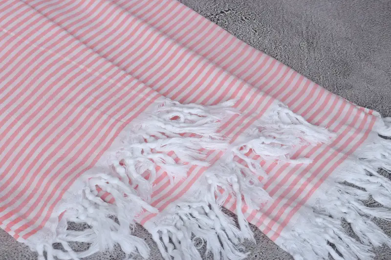 68x36 Cotton Striped Towel, Turkish beach towel, Absorbent Turkish peshtemal towel for beach use, Bridal Gifts, Best Beach Towel, Bridal Shower Gift - 5