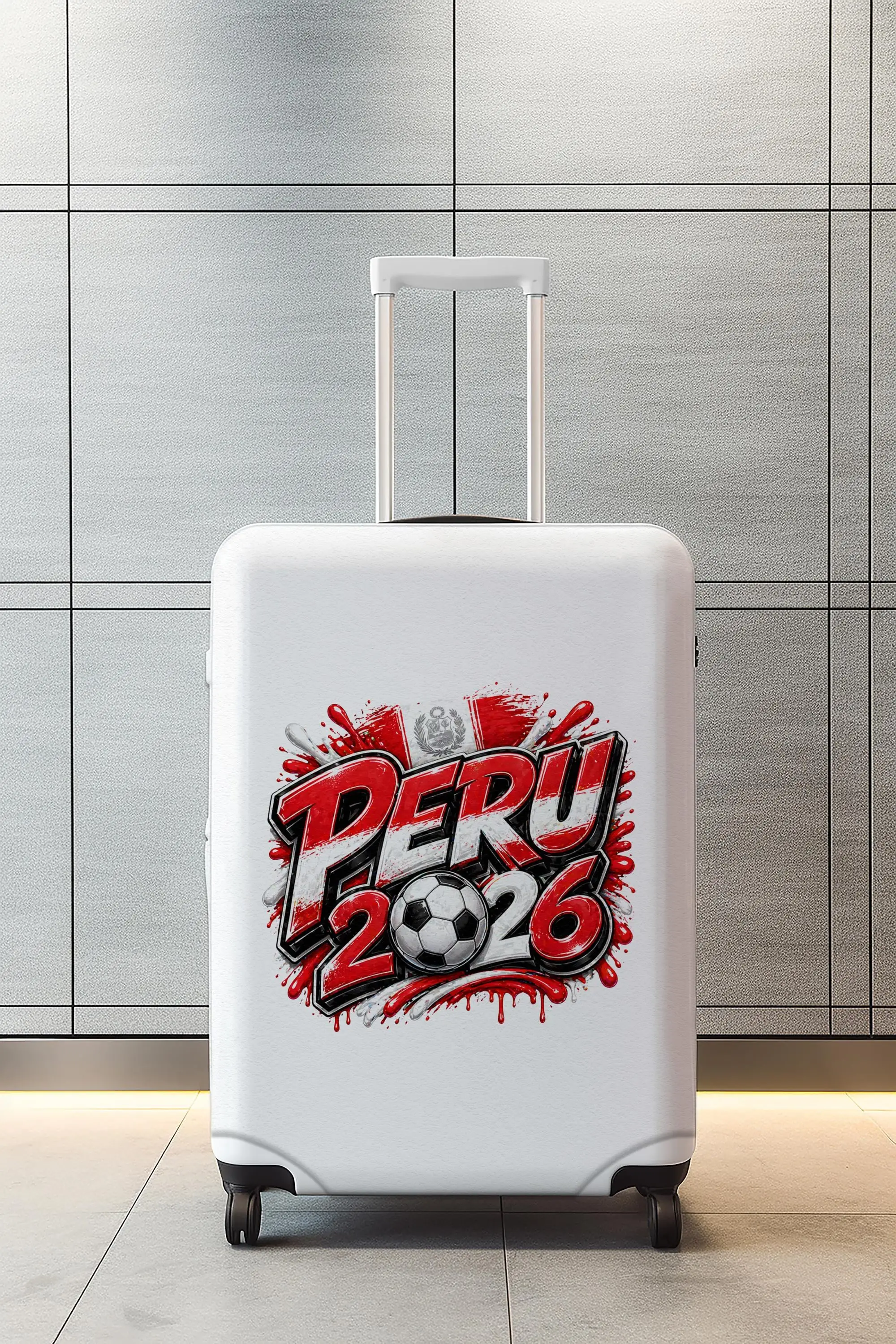 Peru-Fußball-Gepäckhülle: 2026 Fan-Kofferschutz mit Sport-Reise-Design - 1