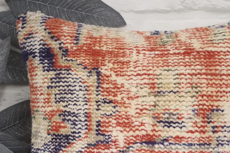 14x14 Red Cushion Case, Kilim Cushion Sham, Pillow Sham, Interior Designer Pillow, Natural Pillow Case, Comfy Throw Pillow Cover, Antique Pillows - 2
